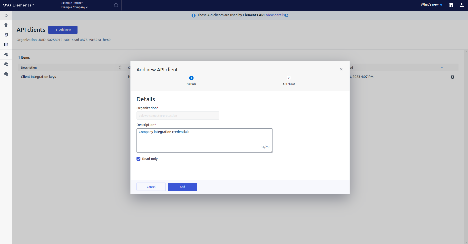 Add New API Client